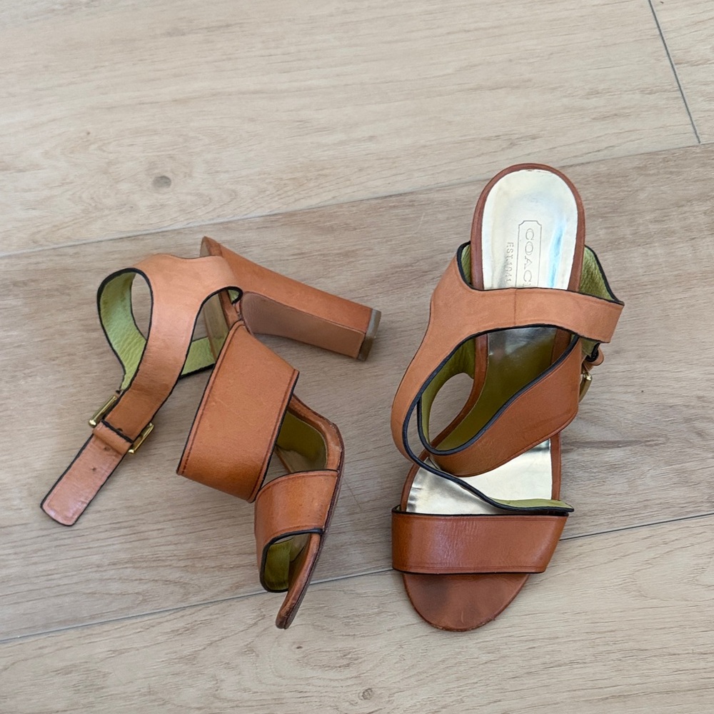 Coach Women's Brown Leather Heels